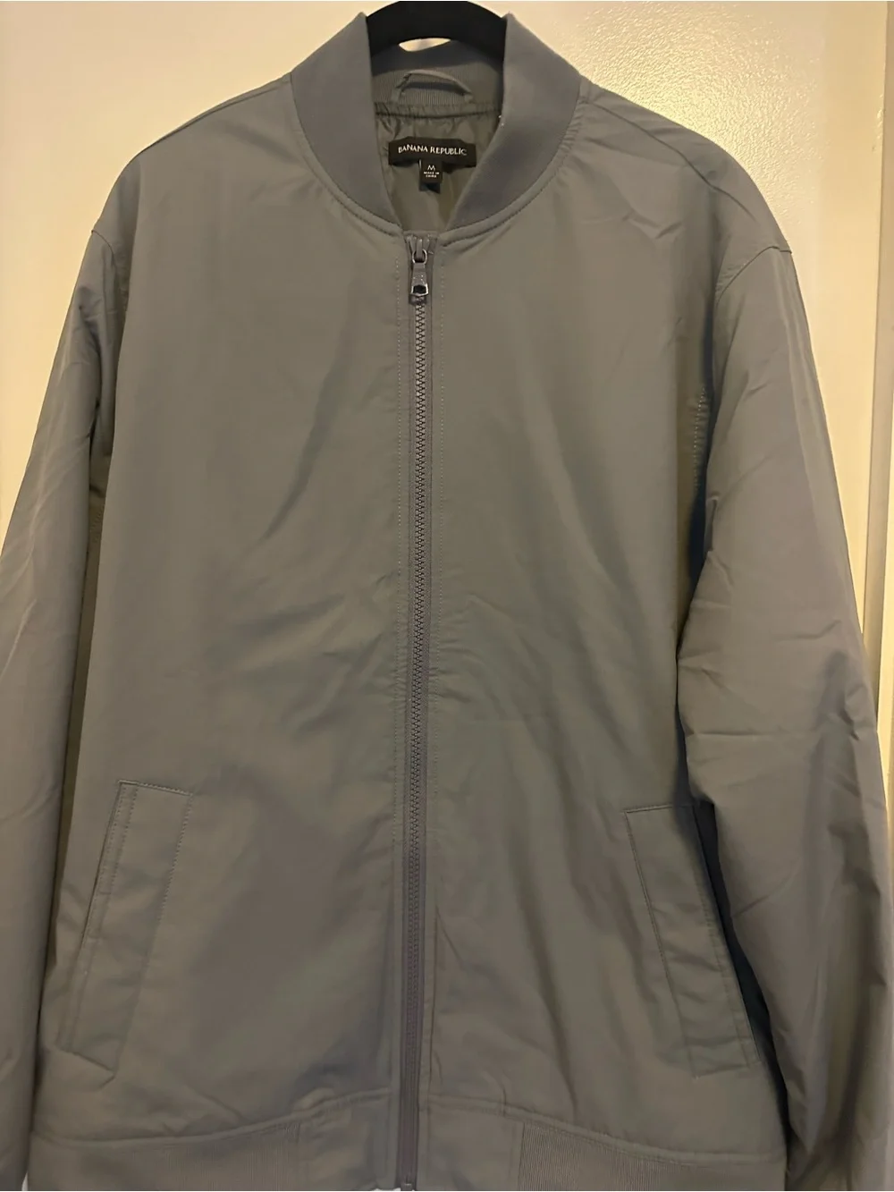 Banana Republic Men's Slate Gray Bomber Jacket